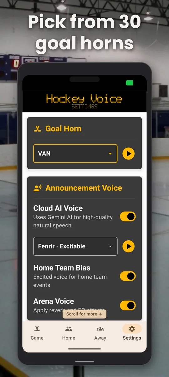 Pick from 30 goal horns
