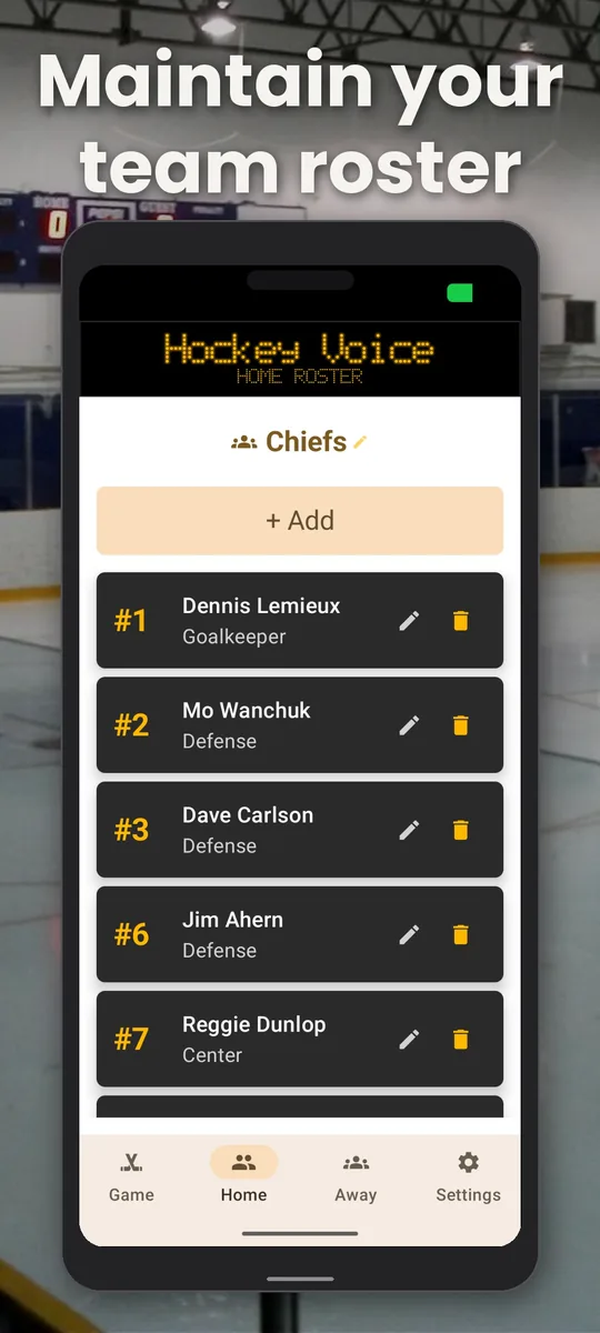 Maintain your team roster